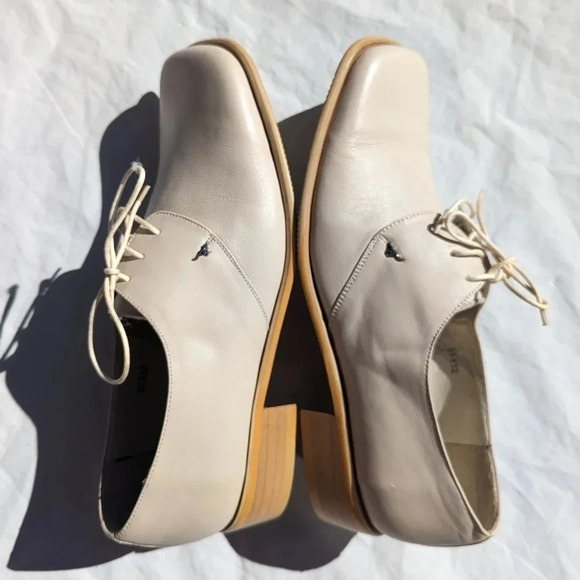 SEPTWOLVES Creme Beige Leather  Man's Square Toe Dress Shoe - Size 42 - Picture 3 of 9